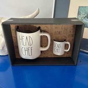 Rae Dunn Head Chef and Sous Chef Mug & Mini Mug Set